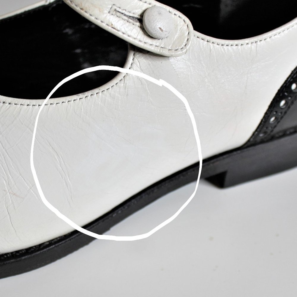 SOLD*************Comme Des Garcons Shoes Black White Mary Janes - Picture 15 of 16
